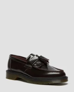 Adrian Arcadia läderloafers med tofs in Cherry Red
