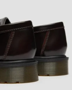 Adrian Arcadia läderloafers med tofs in Cherry Red