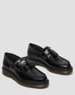 Adrian Smooth läderloafers med tofs in Svart