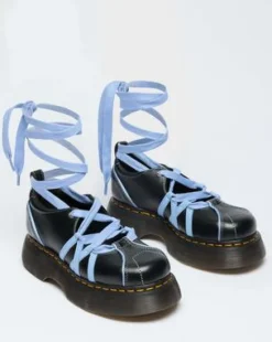 Buzz Ballerina Gloss läderskor in Svart
