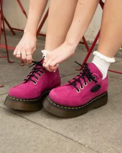 BUZZ 5-EYE MILLED NUBUCK-SKOR in Rosa