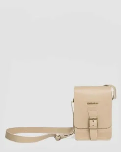 Carrara Vertikal axelväska i läder in Beige