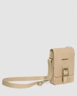 Carrara Vertikal axelväska i läder in Beige