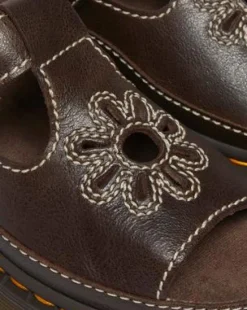 Dunnet Flower sandaler i fullkornigt läder in Brun