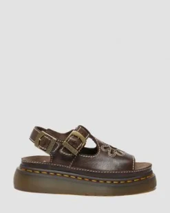 Dunnet Flower sandaler i fullkornigt läder in Brun