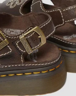 Dunnet Flower sandaler i fullkornigt läder in Brun