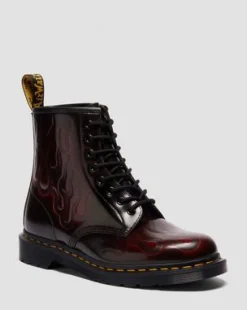 1460 Inferno snörkängor i läder in Cherry Red