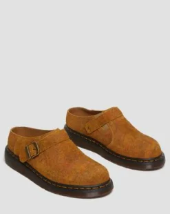 Isham Marbled mockamules med bakre rem in Brown