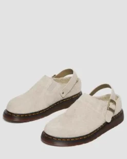 Isham mocka-mules med fuskpälsfoder in Vintage Taupe