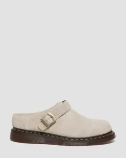 Isham mocka-mules med fuskpälsfoder in Vintage Taupe