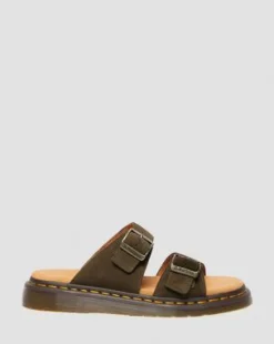 Josef mocka slide sandaler in Olivgrön Grön