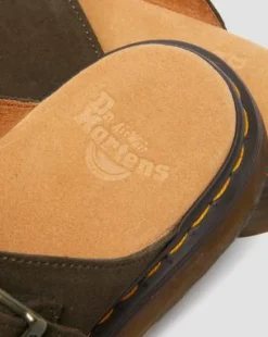 Josef mocka slide sandaler in Olivgrön Grön