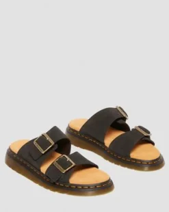Josef mocka slide sandaler in Svart