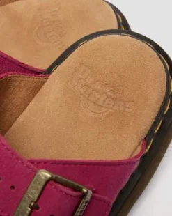 Josef slide-sandaler i nubuckläder in Rosa