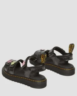Junior Klaire sandaler med glitter och kardborreband&nbsp; in Black