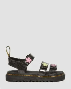 Junior Klaire sandaler med glitter och kardborreband&nbsp; in Black