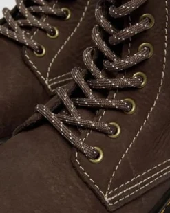 Junior 1460-kängor i tumlad Nubuck in Mörkbrun