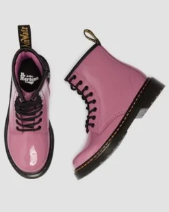 Junior 1460 lackerade Lamper-läderkängor in Dm's Rosa