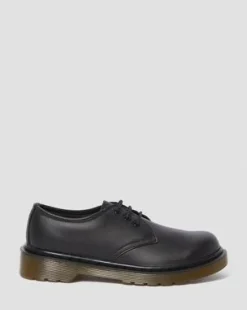 JUNIOR 1461 LEATHER SHOES in Svart