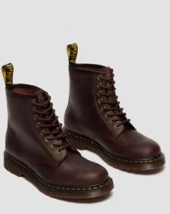 1460-kängor Crazy Horse-läder in Cherry Red