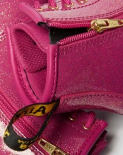 1460-KÄNGOR I GLITTRIGT LACKLÄDER TILL SMÅBARN in Rosa, Silver & Guldfärgad