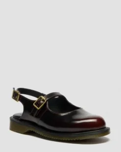 Madaline Mary Jane Slingback-skor i Rub Off-läder&nbsp; in Cherry Red