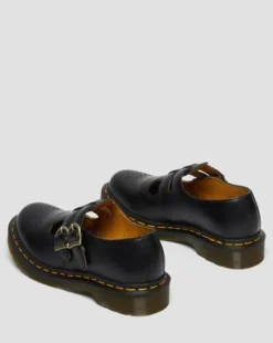 8065 Mary Jane Smooth läderskor in Svart