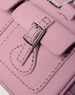 Mini Top Handle-väska i lackläder in Puderrosa
