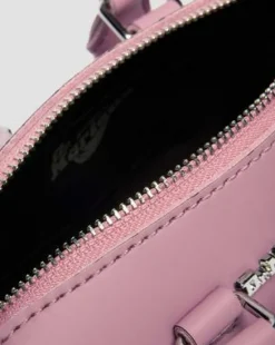 Mini Top Handle-väska i lackläder in Puderrosa