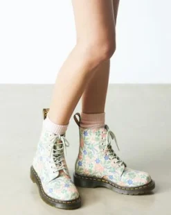 1460 Pascal Floral kängor i återvunnet läder in Cloud Cream