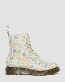1460 Pascal Floral kängor i återvunnet läder in Cloud Cream