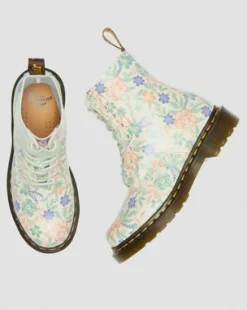 1460 Pascal Floral kängor i återvunnet läder in Cloud Cream