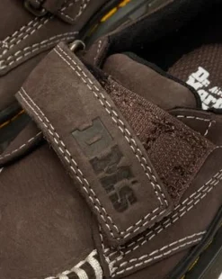 Raffe-skor med remmar i tumlad Nubuck för småbarn in Mörkbrun