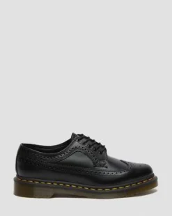 3989 Smooth-läder brogue-skor in Svart
