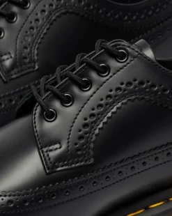 3989 Smooth-läder brogue-skor in Svart