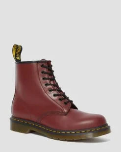 1460 Smooth läderkängor in Cherry Red
