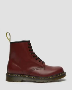 1460 Smooth läderkängor in Cherry Red