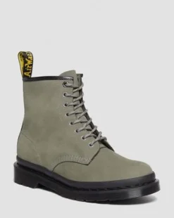 1460 snörkängor i Milled Nubuck-läder in Nickel Grey