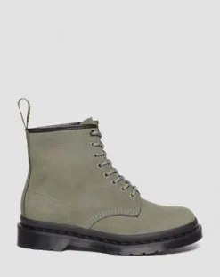 1460 snörkängor i Milled Nubuck-läder in Nickel Grey