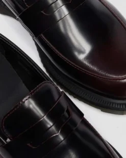 Temara-loafers i Arcadia-läder in Cherry Red