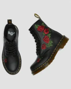 1460 Vonda Floral Rose snörkängor i läder in Svart