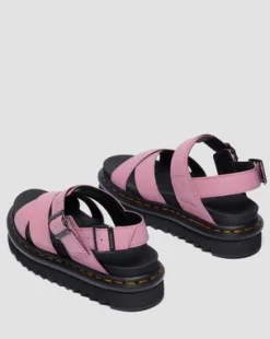 Voss II Athena sandaler med läderrem in Puderrosa