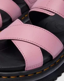 Voss II Athena sandaler med läderrem in Puderrosa
