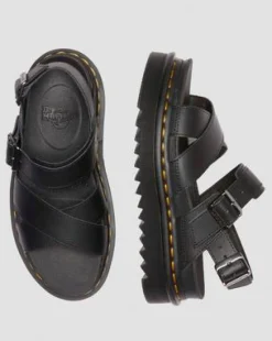 Voss II Athena sandaler med läderrem in Svart
