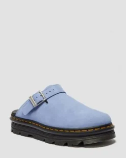 Zebzag Casual Slingback plattformsmules i mocka in Kornblå
