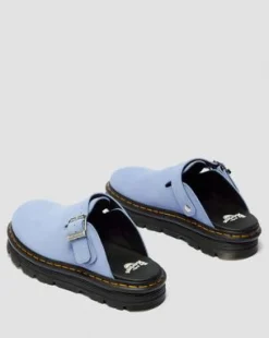 Zebzag Casual Slingback plattformsmules i mocka&nbsp; in Kornblå