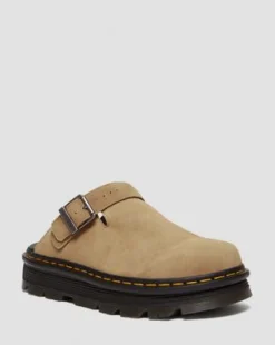 Zebzag Casual Slingback plattformsmules i mocka in Ruskea