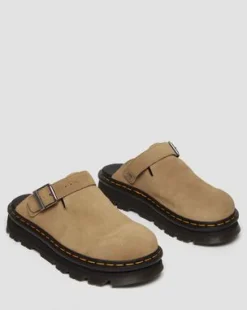 Zebzag Casual Slingback plattformsmules i mocka&nbsp; in Ruskea