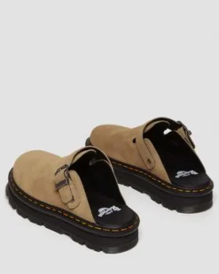 Zebzag Casual Slingback plattformsmules i mocka&nbsp; in Ruskea